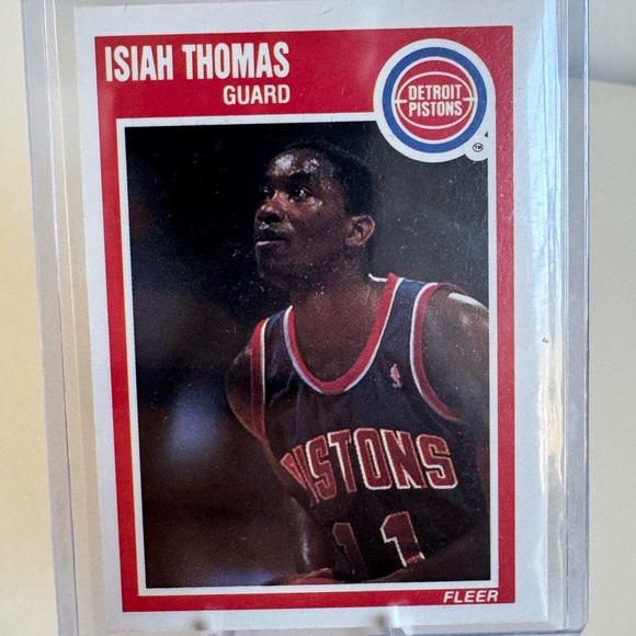 1989 Isiah Thomas Fleer Basketball Card - Picture 1 of 2